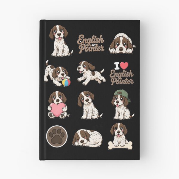 Item preview, Cute English Pointer stickers and apparel design designed and sold by rafaeltto.