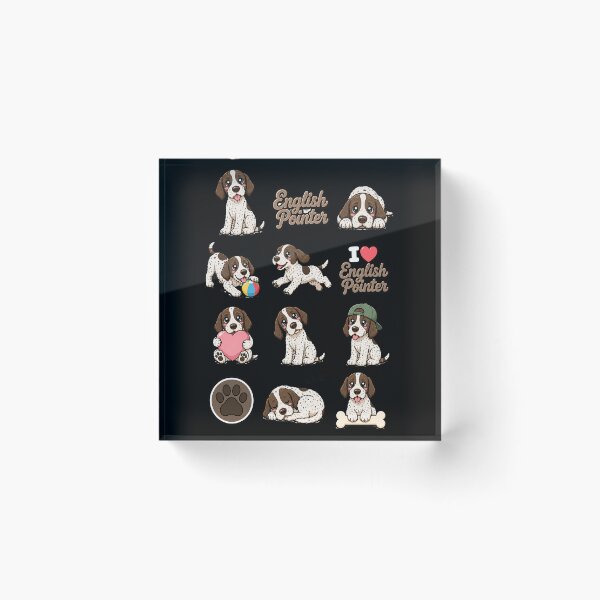 Item preview, Cute English Pointer stickers and apparel design designed and sold by rafaeltto.