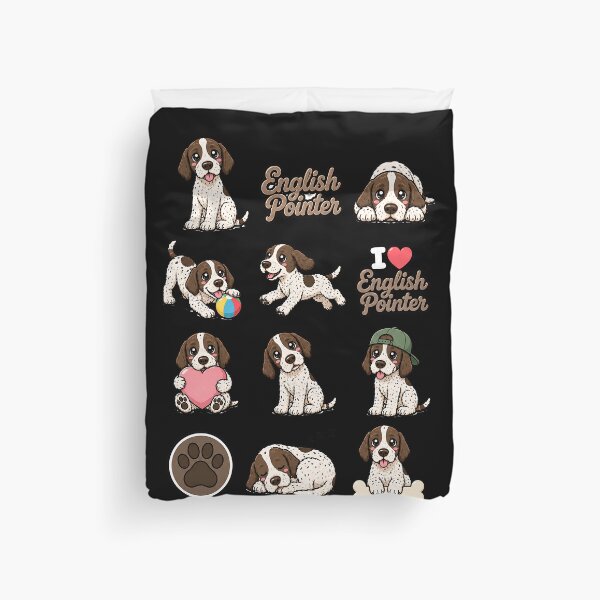 Item preview, Cute English Pointer stickers and apparel design designed and sold by rafaeltto.
