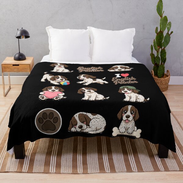 Item preview, Diseños de pegatinas y ropa con adorables perros Pointer ingleses. designed and sold by rafaeltto.