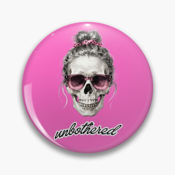 Item preview, Unbothered Messy Bun Skull with Sunnies designed and sold by threadsjam.