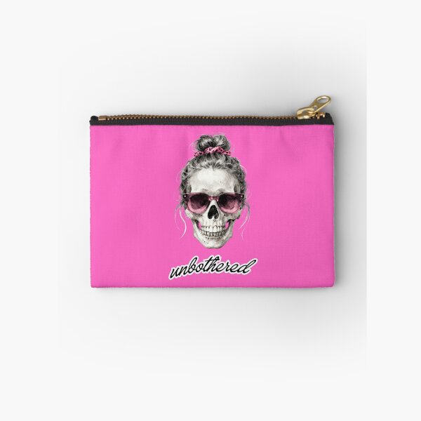 Item preview, Unbothered Messy Bun Skull with Sunnies designed and sold by threadsjam.