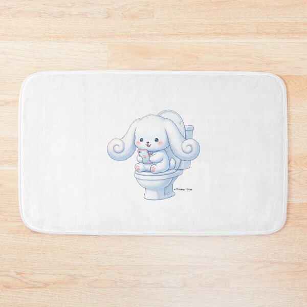 Item preview, Cute Fluffy Puppy on Phone Toilet designed and sold by TrendingDesigns20xx.
