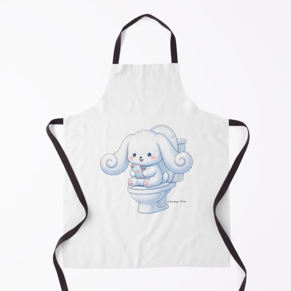 Item preview, Cute Fluffy Puppy on Phone Toilet designed and sold by TrendingDesigns20xx.
