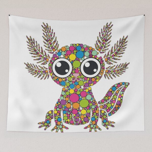 Item preview, Dot Day Axolotl Colorful Dot Art Axolotl designed and sold by Thread&Fable.