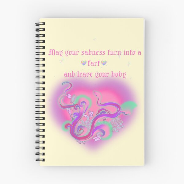 Item preview, May your sadness turn into a fart Heart Snake Hyper Vibrant Serotonin Design designed and sold by mooncakekaro.