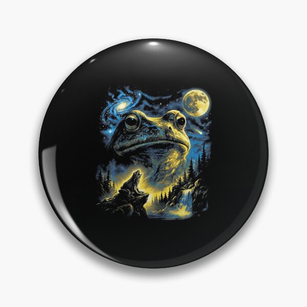 Item preview, Mystical Frog Under The Moon Fantasy Forest Gothic Art designed and sold by Glow-Paw-Studio.