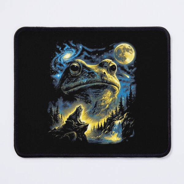 Item preview, Mystical Frog Under The Moon Fantasy Forest Gothic Art designed and sold by Glow-Paw-Studio.