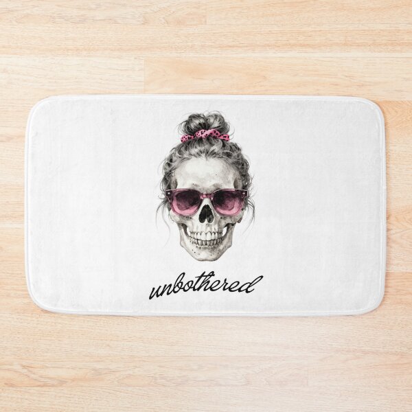 Item preview, Unbothered Messy Bun Skull with Sunnies designed and sold by threadsjam.