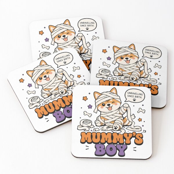 Item preview, Groovy Retro Mummy Dog - Funny Halloween Shiba Inu designed and sold by ianm1028.