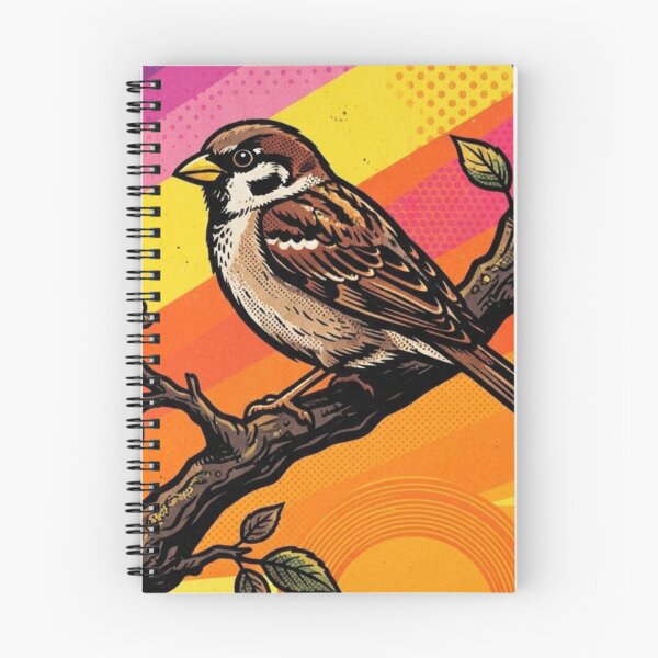 Item preview, Stylized Sparrow – Whimsical Retro Bird Illustration designed and sold by Dogandesighn.