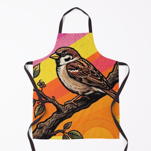 Item preview, Stylized Sparrow – Whimsical Retro Bird Illustration designed and sold by Dogandesighn.