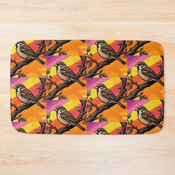 Item preview, Stylized Sparrow – Whimsical Retro Bird Illustration designed and sold by Dogandesighn.