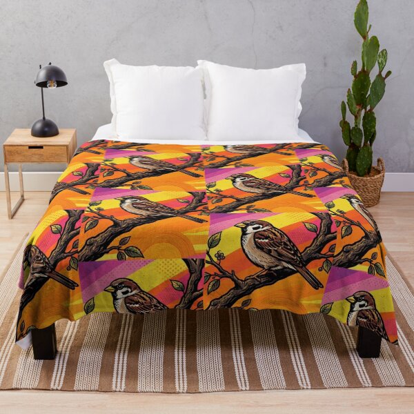 Item preview, Stylized Sparrow – Whimsical Retro Bird Illustration designed and sold by Dogandesighn.