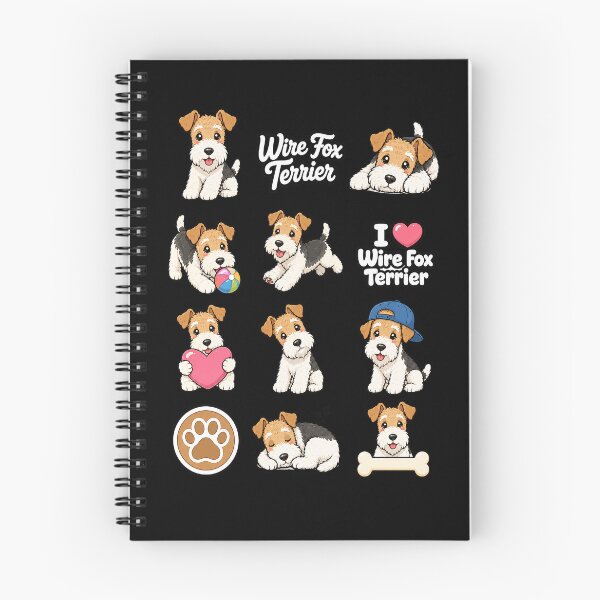 Item preview, Cute Wire Fox Terrier stickers and apparel design designed and sold by rafaeltto.