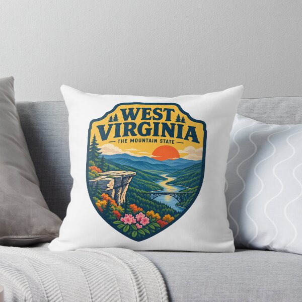 Item preview, Vintage West Virginia The Mountain State Hiking Nature Badge designed and sold by LittleArij.