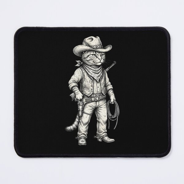 Item preview, Vintage Western Cowboy Cat with Lasso and Hat designed and sold by SOUFIANE1991.