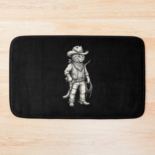 Item preview, Vintage Western Cowboy Cat with Lasso and Hat designed and sold by SOUFIANE1991.