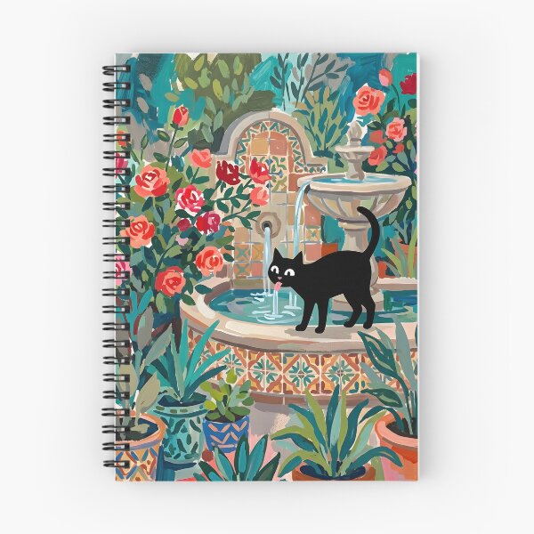 Item preview, Curious Black Cat Drinking Fountain Water Matisse Style Wall Art designed and sold by DuckOddity.