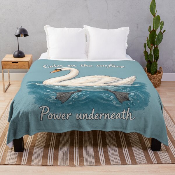 Item preview, Calm on the Surface Swan designed and sold by ChirpInc.