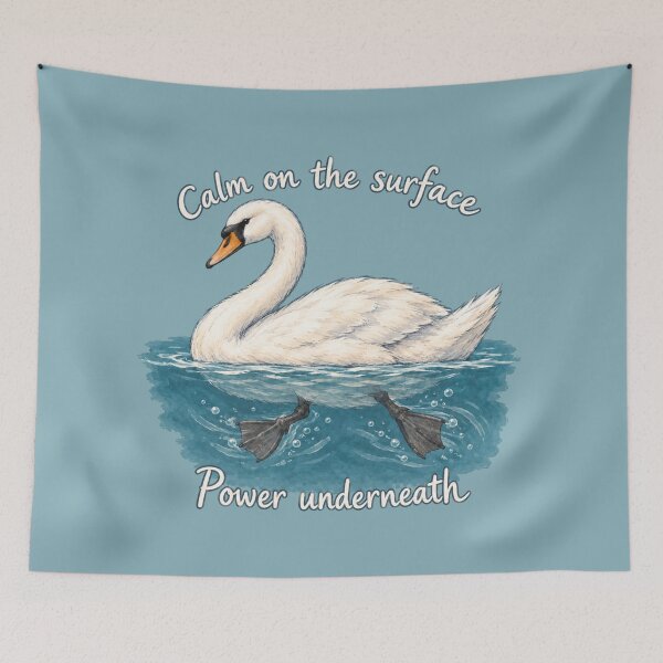 Item preview, Calm on the Surface Swan designed and sold by ChirpInc.