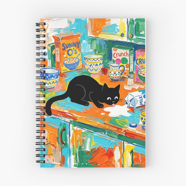 Item preview, Naughty Black Cat Lapping Spilled Milk Matisse Kitchen Art designed and sold by DuckOddity.