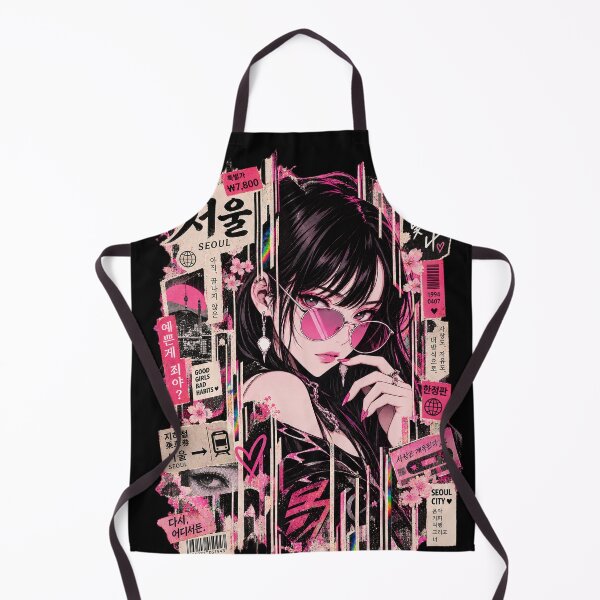 Item preview, Seoul Vibe Cyberpunk K-Pop Aesthetic Girl Collage designed and sold by SeoulVibeStudio.