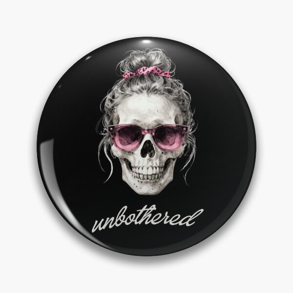 Item preview, Unbothered Messy Bun Skull with Sunnies designed and sold by threadsjam.