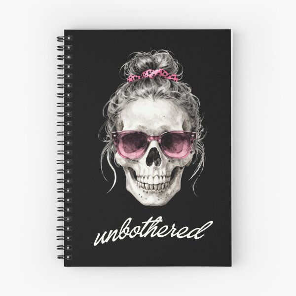 Item preview, Unbothered Messy Bun Skull with Sunnies designed and sold by threadsjam.