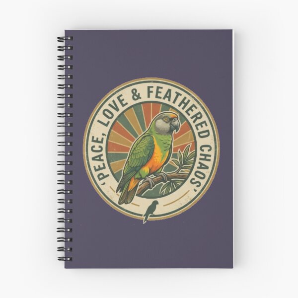 Item preview, Senegal Parrot Peace Love and Feathered Chaos designed and sold by PunchDrop.