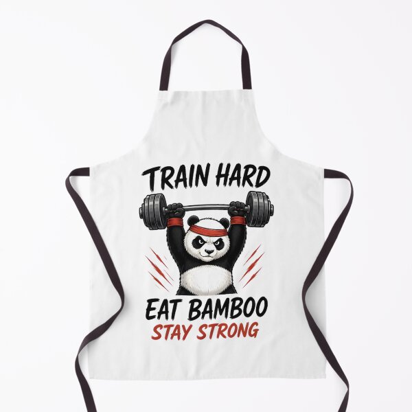 Item preview, Gym Panda Train Hard Eat Bamboo Stay Strong Fitness designed and sold by Pyt27.