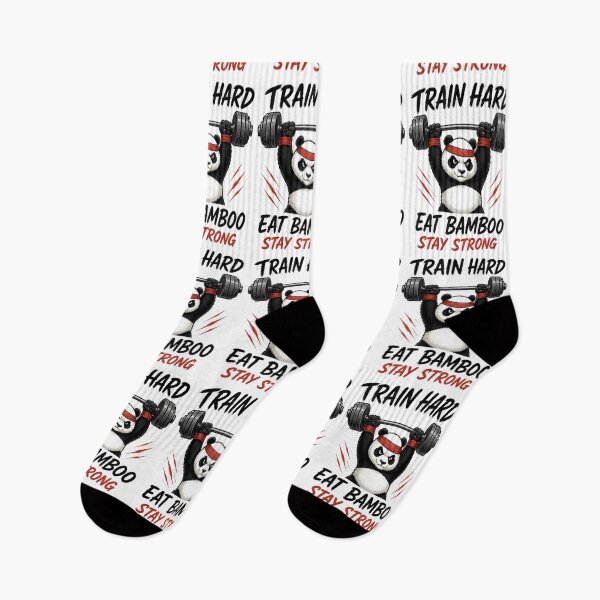 Item preview, Gym Panda Train Hard Eat Bamboo Stay Strong Fitness designed and sold by Pyt27.