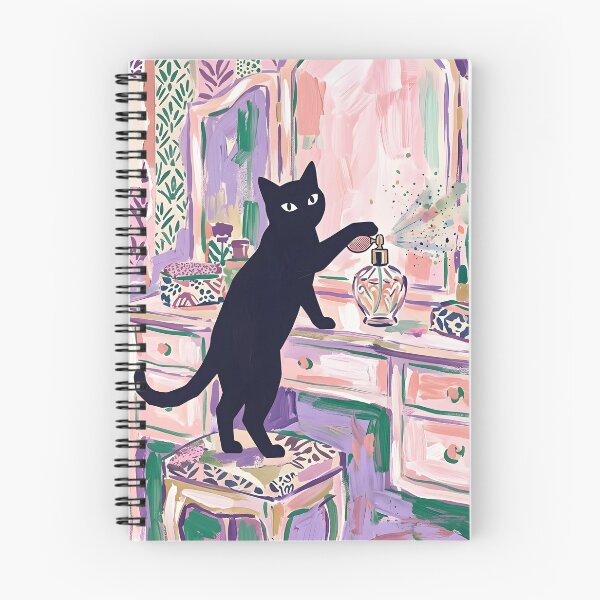 Item preview, Chic Black Cat Pressing Perfume Atomizer Matisse Style Print designed and sold by DuckOddity.