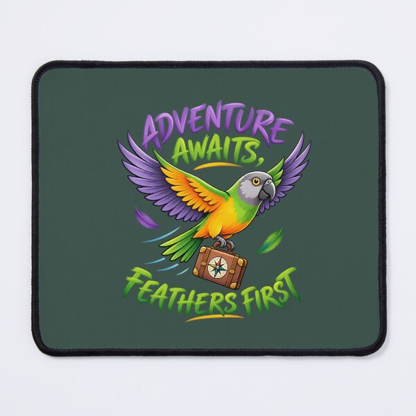 Item preview, Senegal Parrot Adventure Awaits Feathers First designed and sold by PunchDrop.