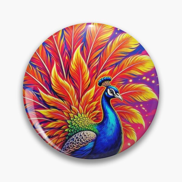 Item preview, Radiant Peacock – Vibrant Sunset Fantasy Illustration designed and sold by Dogandesighn.