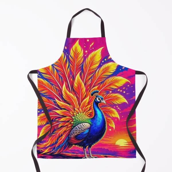 Item preview, Radiant Peacock – Vibrant Sunset Fantasy Illustration designed and sold by Dogandesighn.