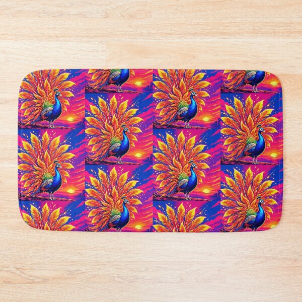 Item preview, Radiant Peacock – Vibrant Sunset Fantasy Illustration designed and sold by Dogandesighn.