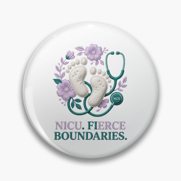 Item preview, NICU Nurse Fierce Boundaries 3D Puffy Art | Aesthetic Neonatal designed and sold by The Niche Lab.