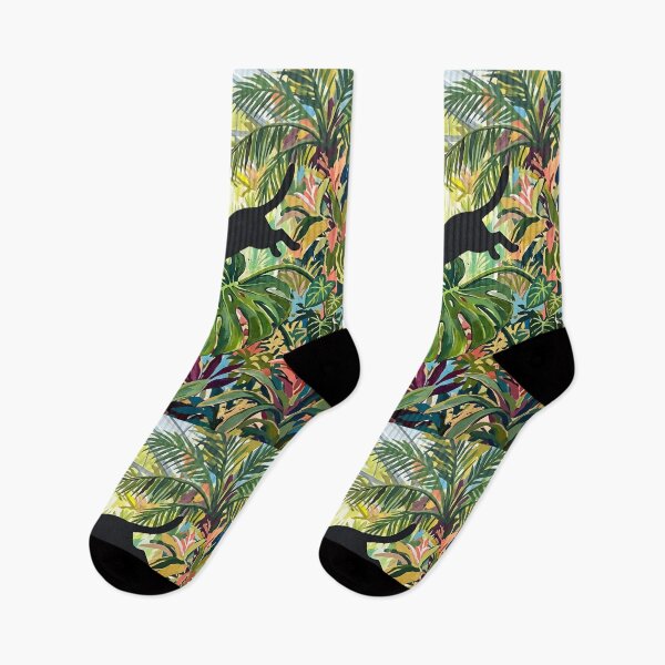 Item preview, Leaping Black Cat Riding Monstera Leaf Matisse Style Wall Art designed and sold by DuckOddity.