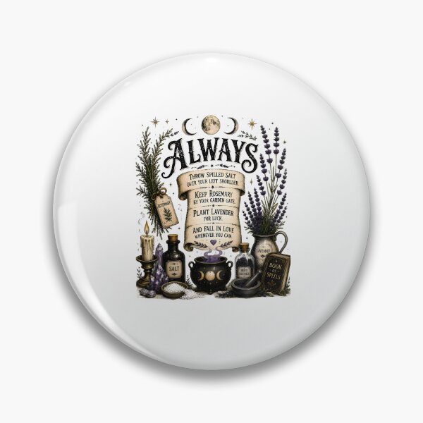 Item preview, Always Throw Spilled Salt, Practical Retro Magic Witchy Quote designed and sold by OddPopARt.