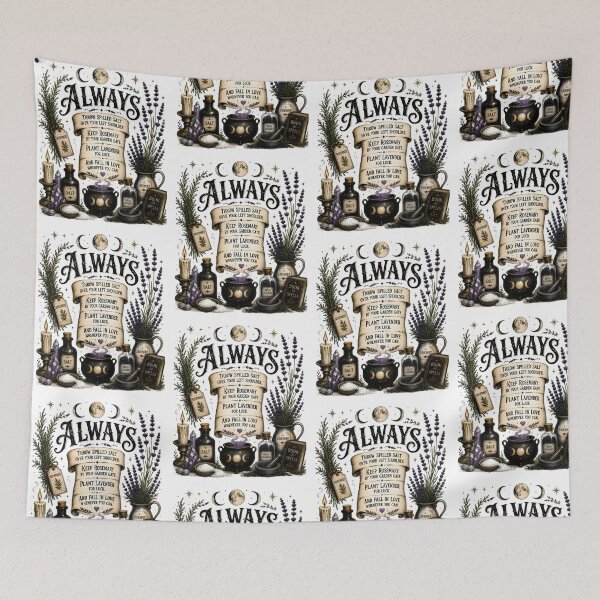 Item preview, Always Throw Spilled Salt, Practical Retro Magic Witchy Quote designed and sold by OddPopARt.