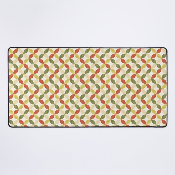 Item preview, Retro Geometric Watercolor Petals in Mustard Yellow, Rust and Olive Green designed and sold by QuestingPixel.