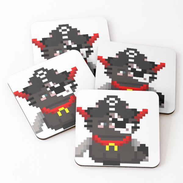 Item preview, Pirate Black Cat Pixel Art - Retro 8-Bit Kitty Captain designed and sold by PixelatedPets.