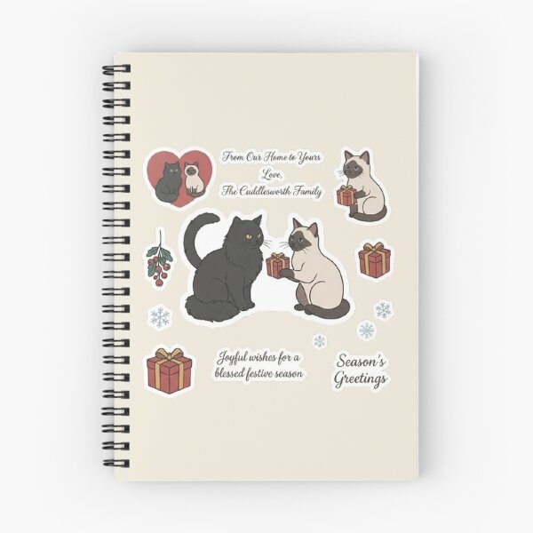 Item preview, Cute Christmas Cats Sticker Sheet – Festive Holiday Kittens and Gifts designed and sold by PetalsPaws.
