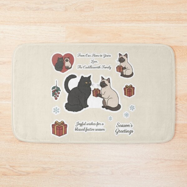 Item preview, Cute Christmas Cats Sticker Sheet – Festive Holiday Kittens and Gifts designed and sold by PetalsPaws.