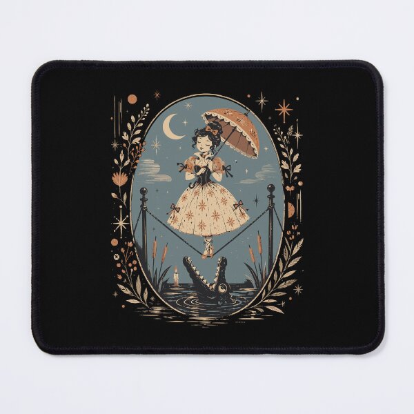 Item preview, Tightrope Girl Haunted Mansion Stretching Room Vintage Gothic Portrait designed and sold by OddPopARt.