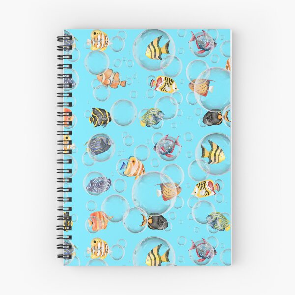 Item preview, Colorful Tropical Fish in Floating Soap bubbles Seamless Pattern designed and sold by Sasitee.