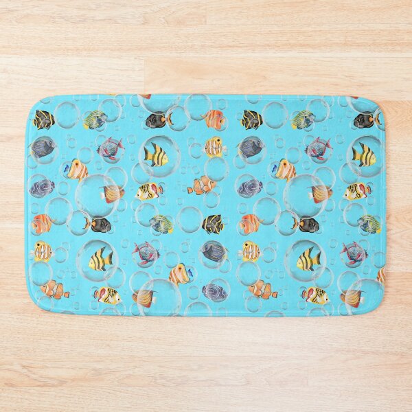 Item preview, Colorful Tropical Fish in Floating Soap bubbles Seamless Pattern designed and sold by Sasitee.