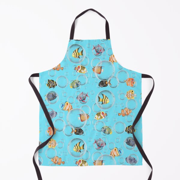 Item preview, Colorful Tropical Fish in Floating Soap bubbles Seamless Pattern designed and sold by Sasitee.