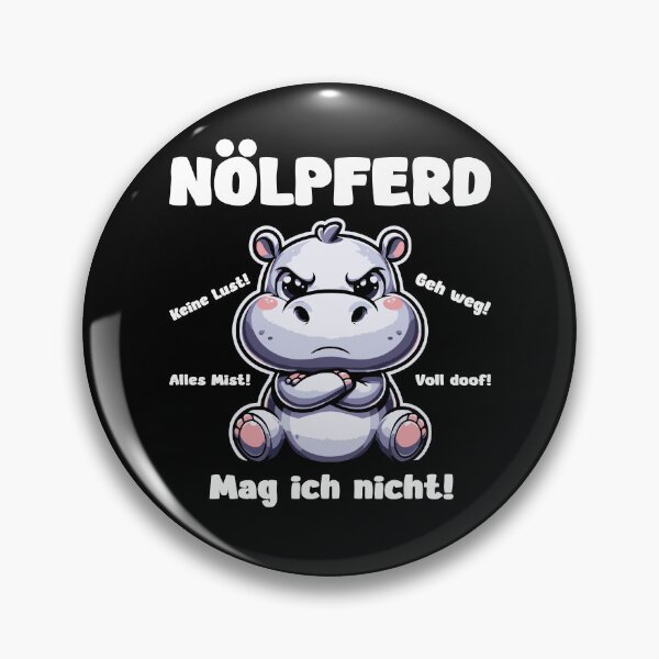 Item preview, Grumpy Hippo Baby Water Horse Kawaii Cartoon designed and sold by Loona97.